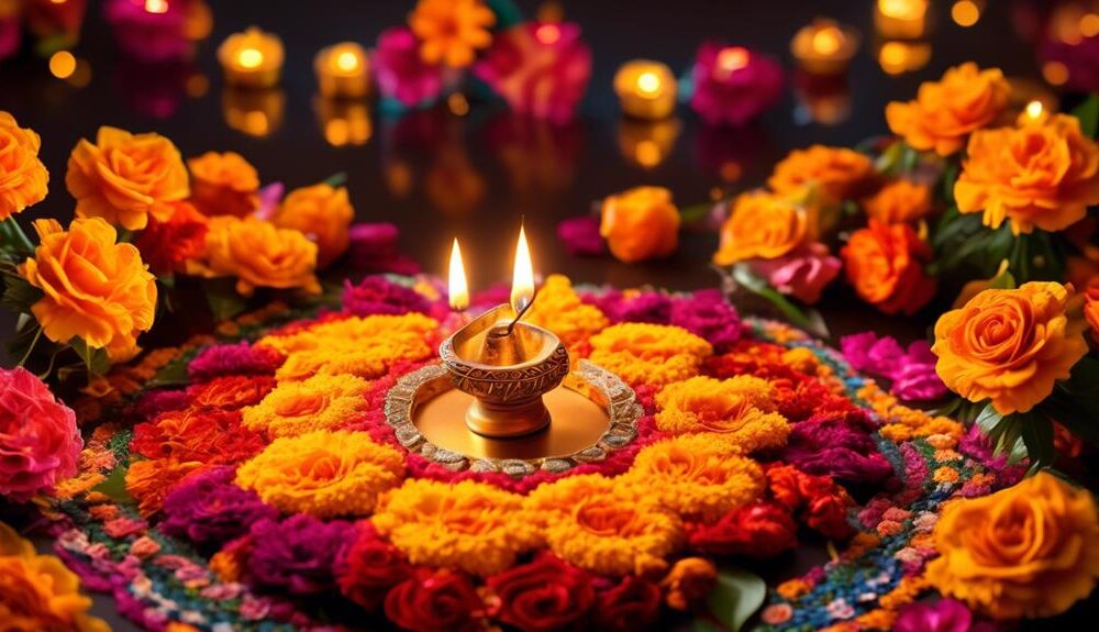 festive diwali flower arrangements