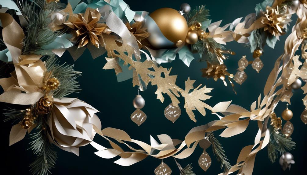 festive foil garland for decor