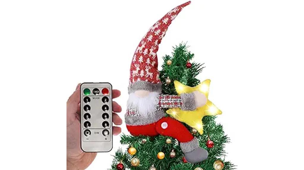 festive gnome tree topper