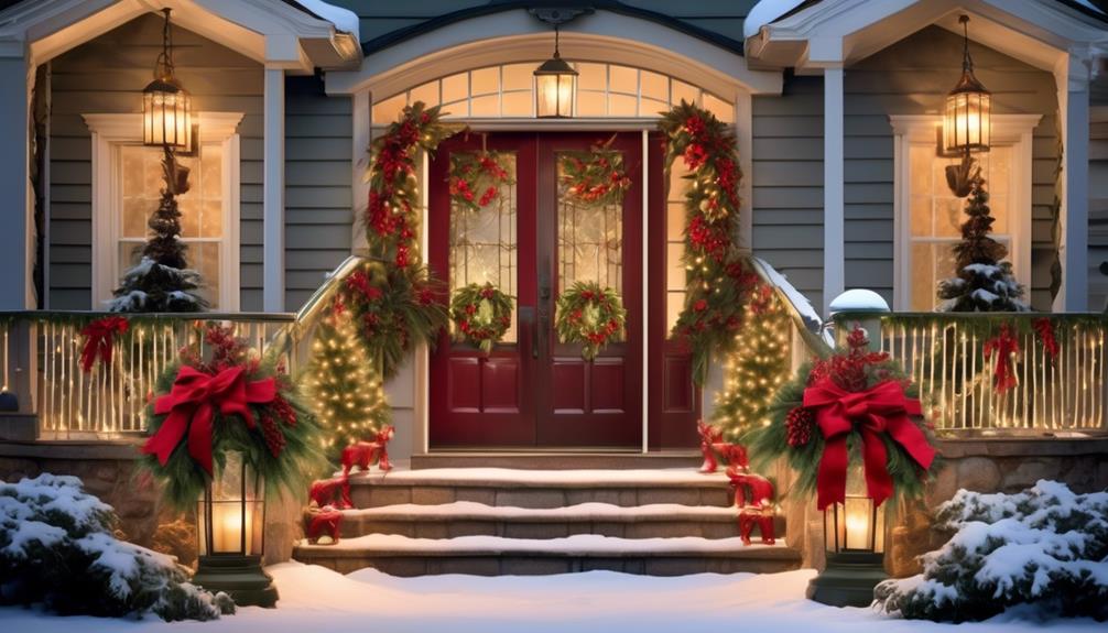 festive holiday decorations for entryway