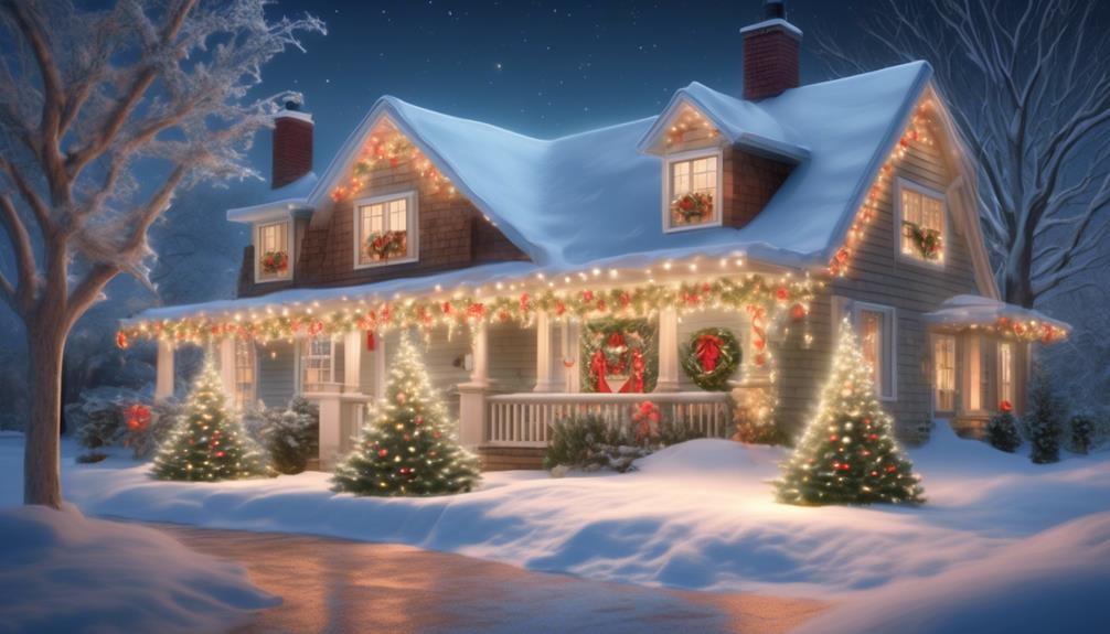 festive holiday lights display