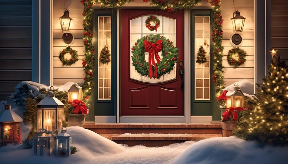 festive holiday porch display