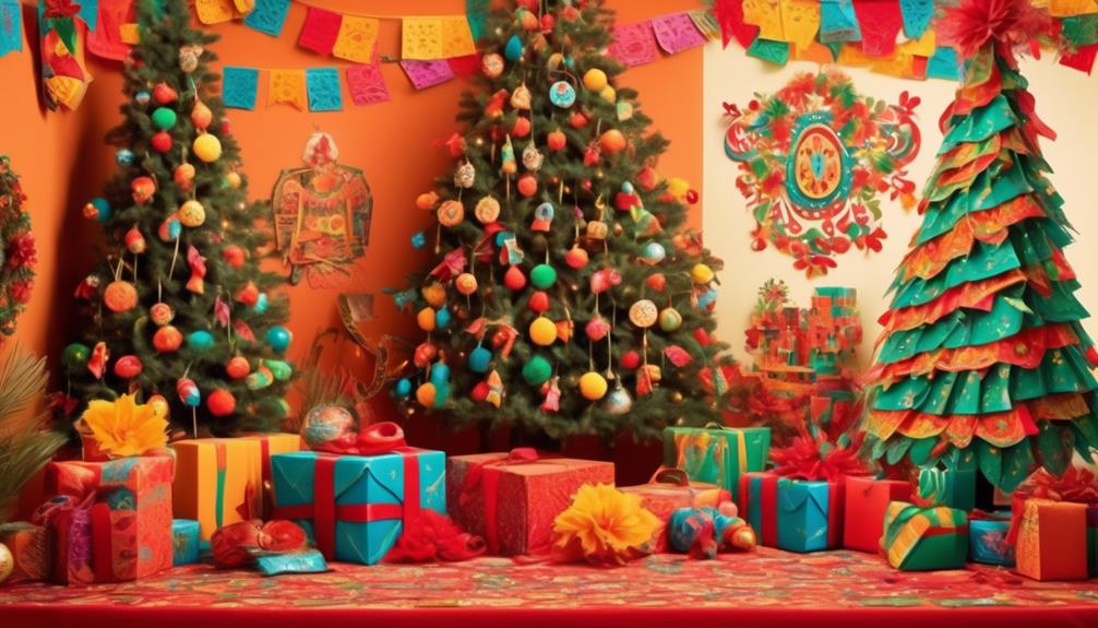 festive holiday tree with mexican flair