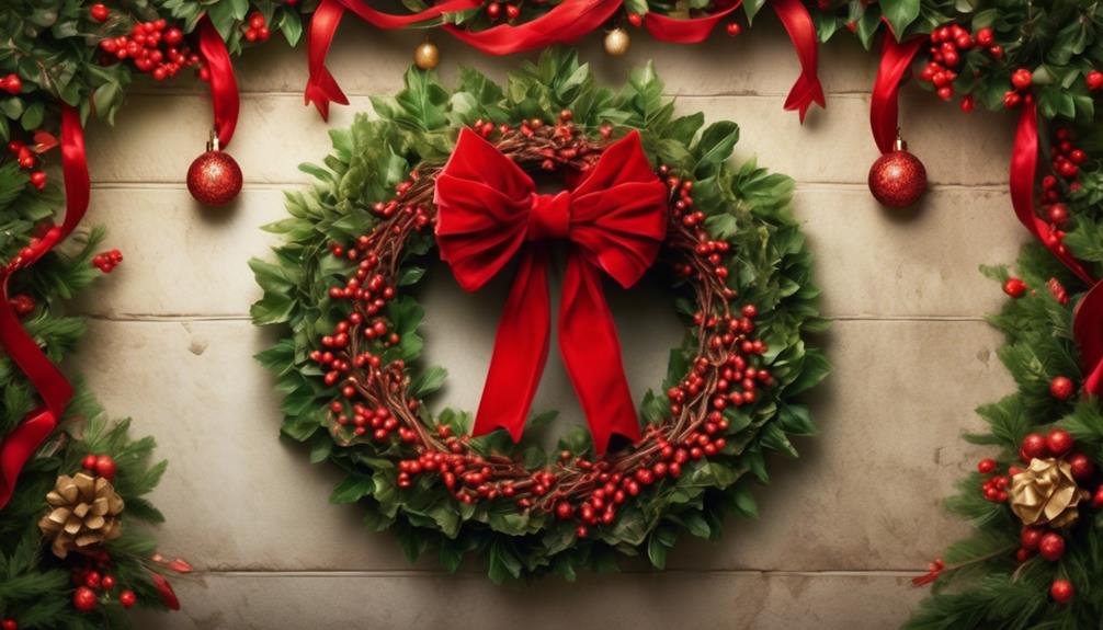 festive holiday wreath decoration