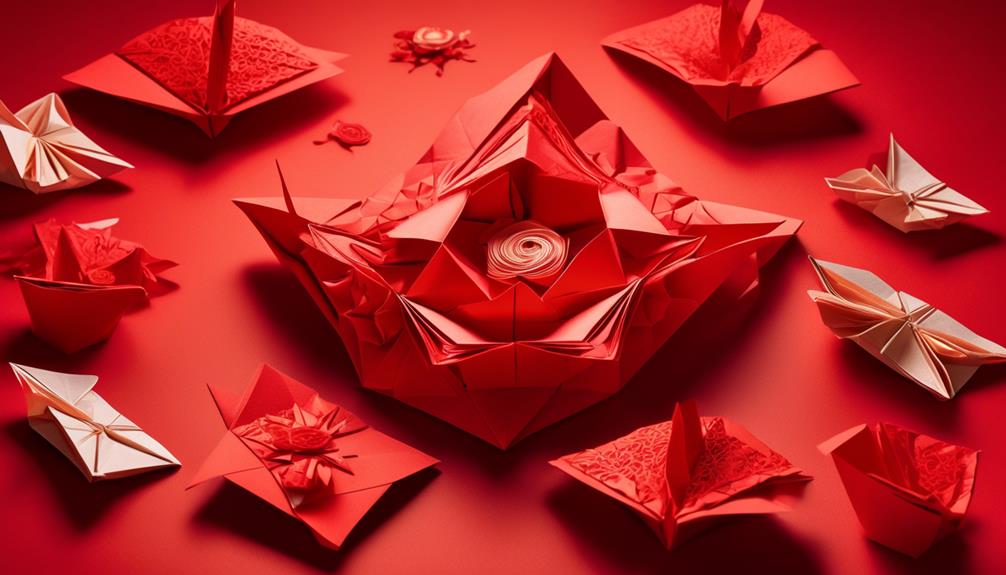festive red envelope origami