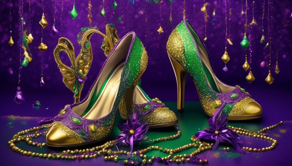 festive shoes for mardi gras ball