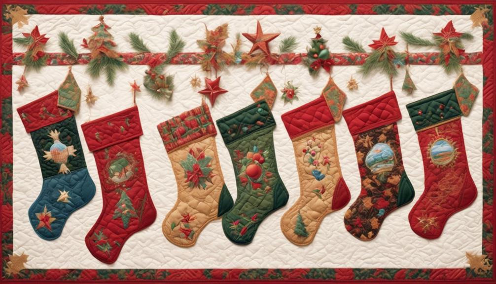 festive stockings quilted style