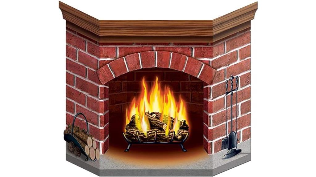 fireplace stand up party accessory