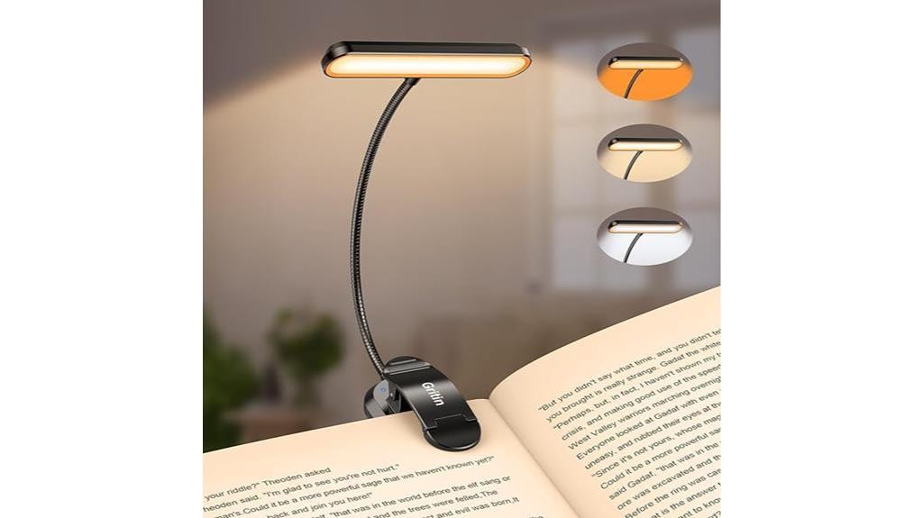 flexible clip on book light