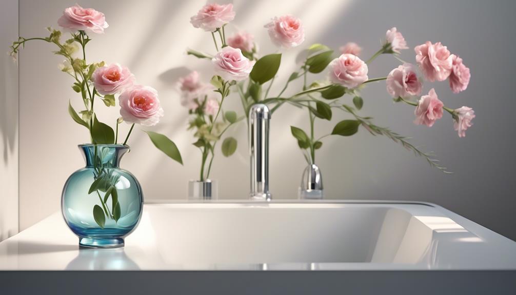 floral inspired bathroom decor