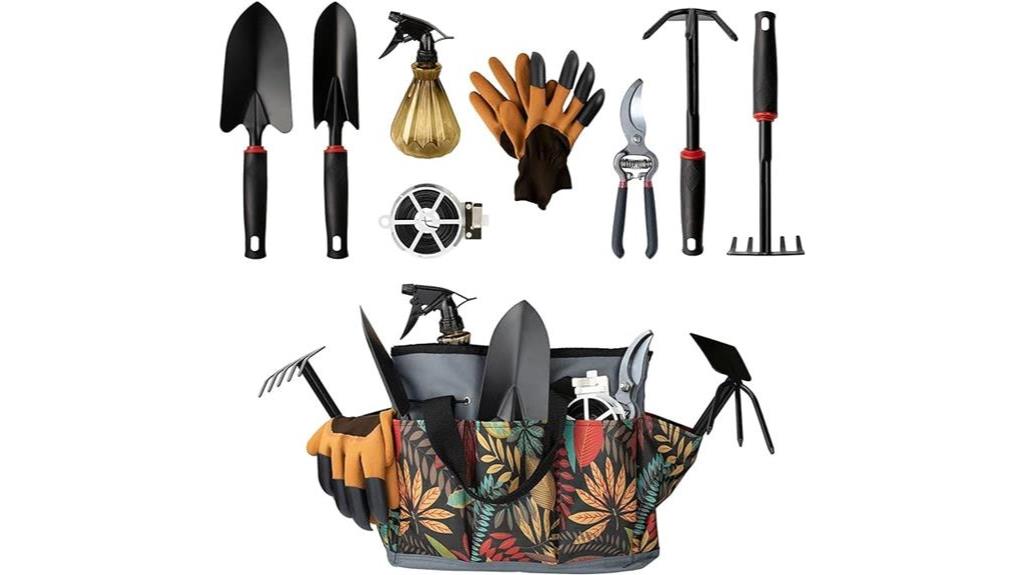 flower themed garden tool set