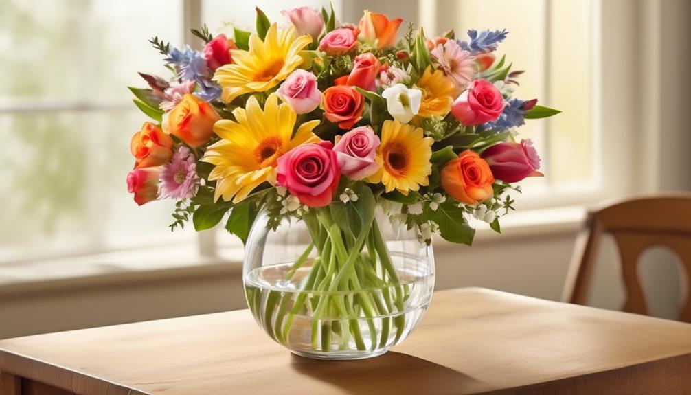 flowers in decorative vases