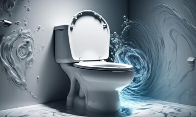 flushing causes toilet water to pulse