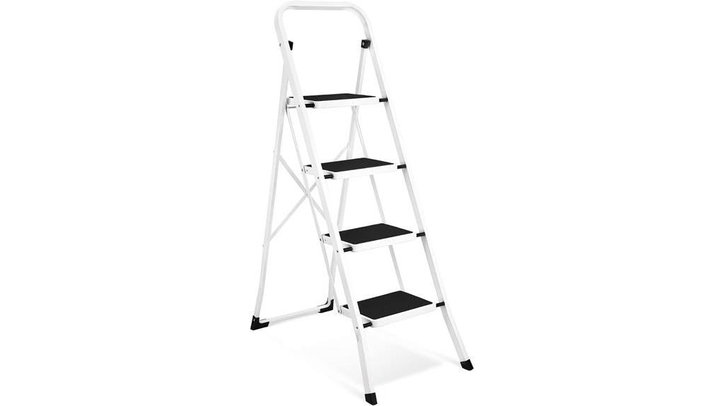 foldable step ladder with handrails
