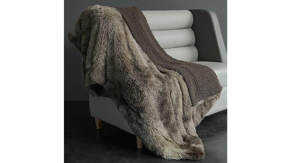 fuzzy faux fur winter blanket