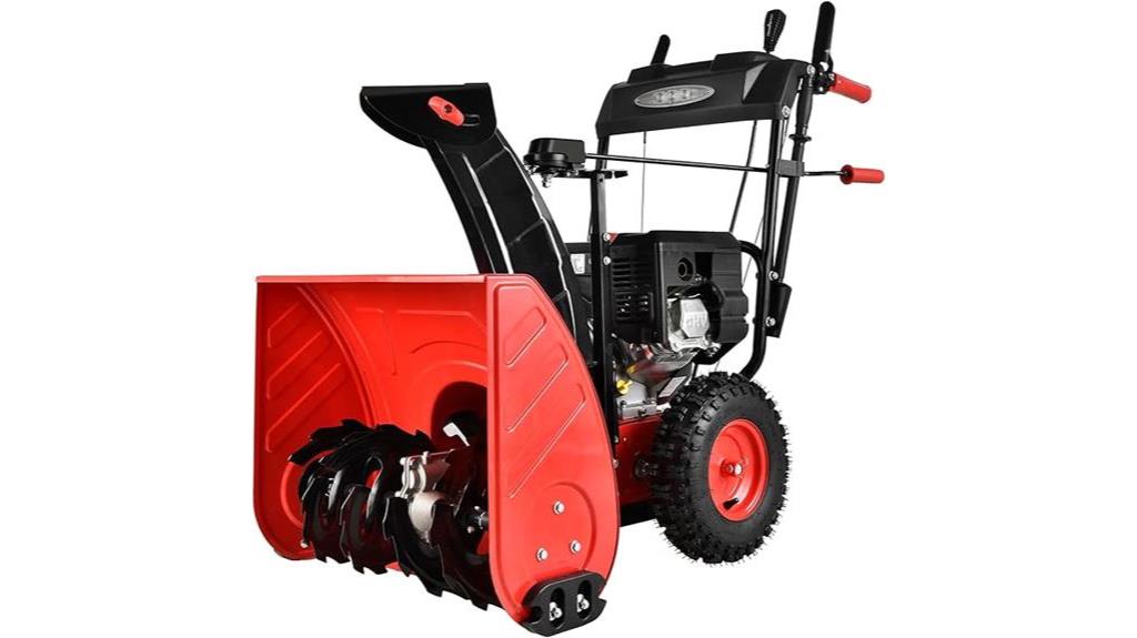 gas powered 2 stage snow blower