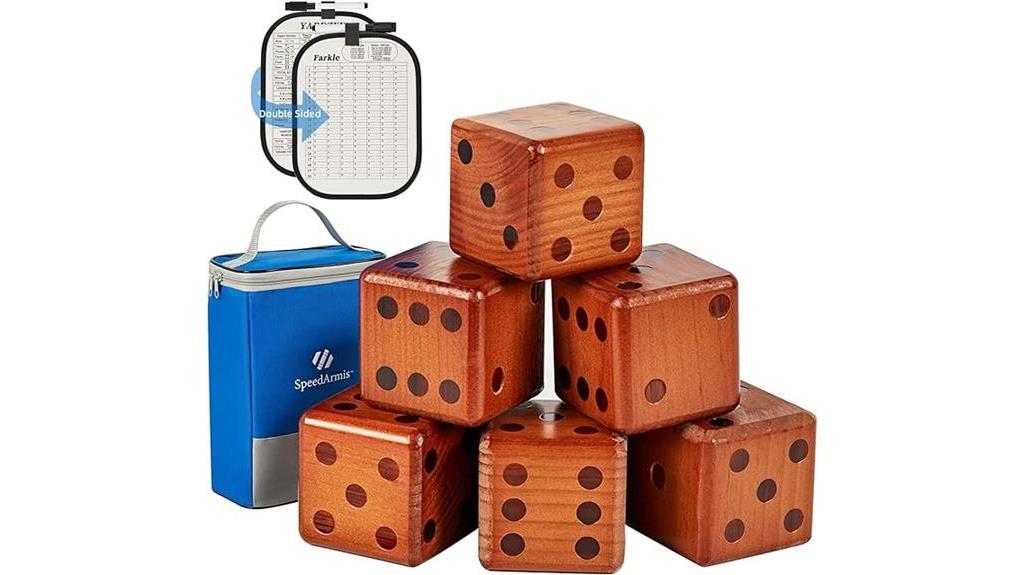 giant wooden yard dice