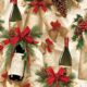 gift wrapping wine bottles