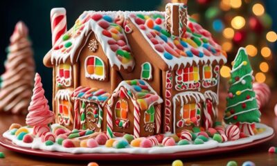 gingerbread houses during holidays
