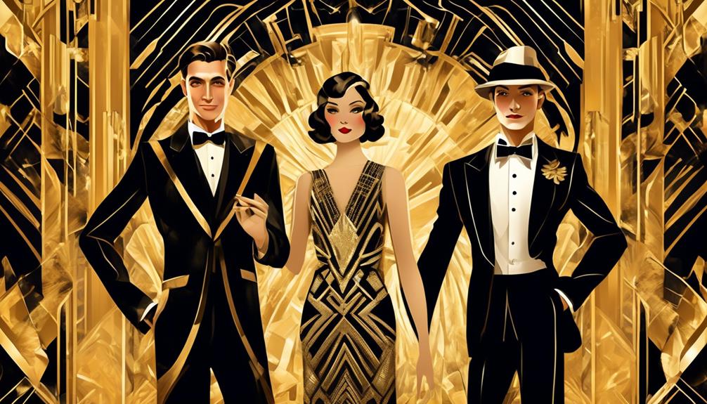 glamorous art deco attire