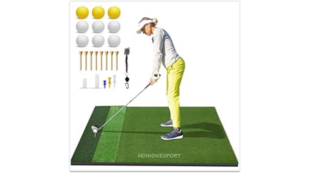 golf practice mat with 3 in 1 features