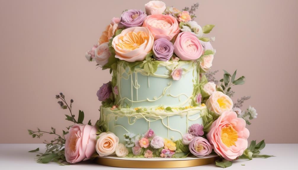 gorgeous cake with flowers