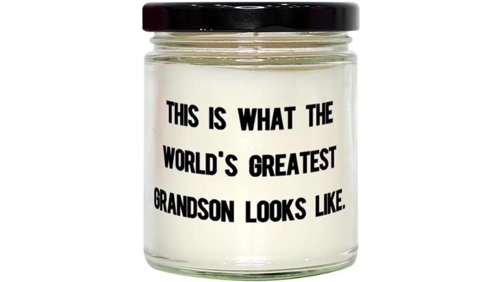 grandson s scented candle tribute