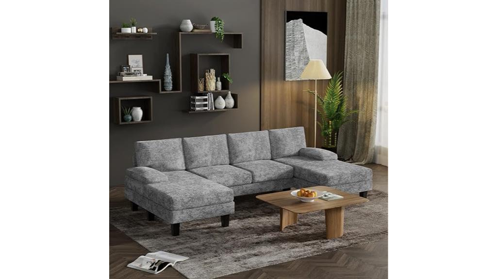 gray convertible sectional sofa