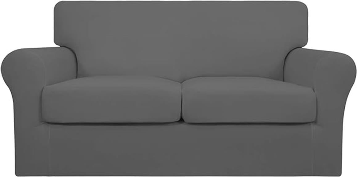 gray soft couch cover
