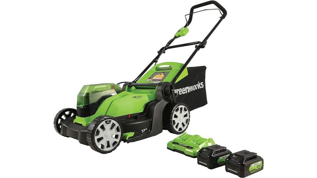 greenworks 48v cordless lawn mower with 125 compatible tools