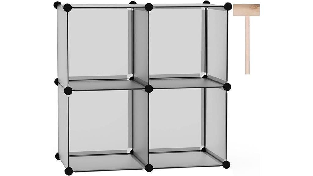 grey 4 cube storage organizer