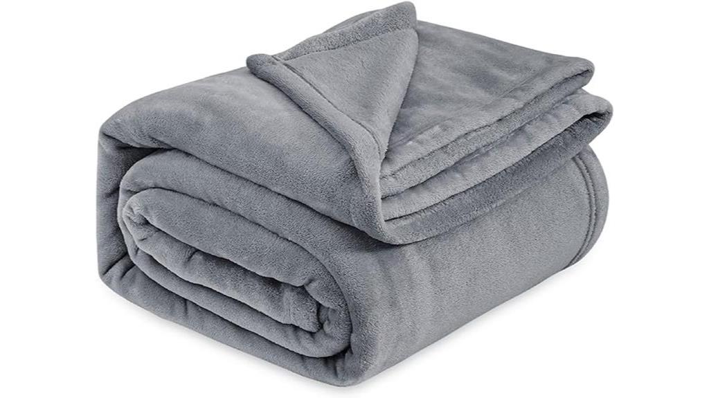 grey fleece blanket queen size