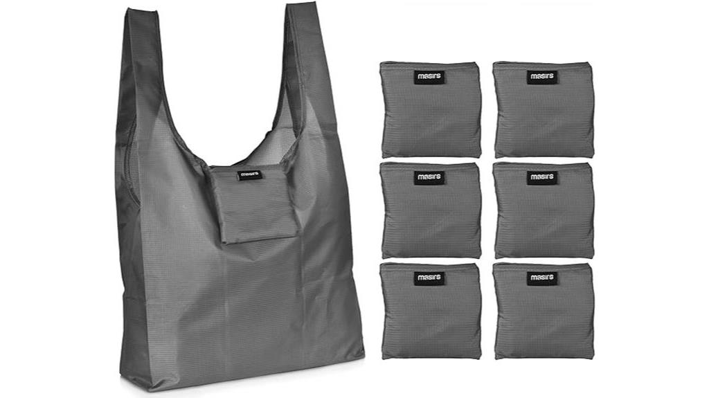 grey reusable grocery bag