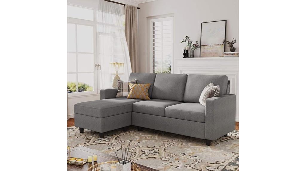 grey reversible chaise sectional