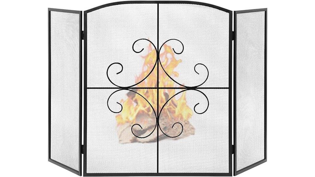 gtongoko fireplace screen size 48 w x 29 h