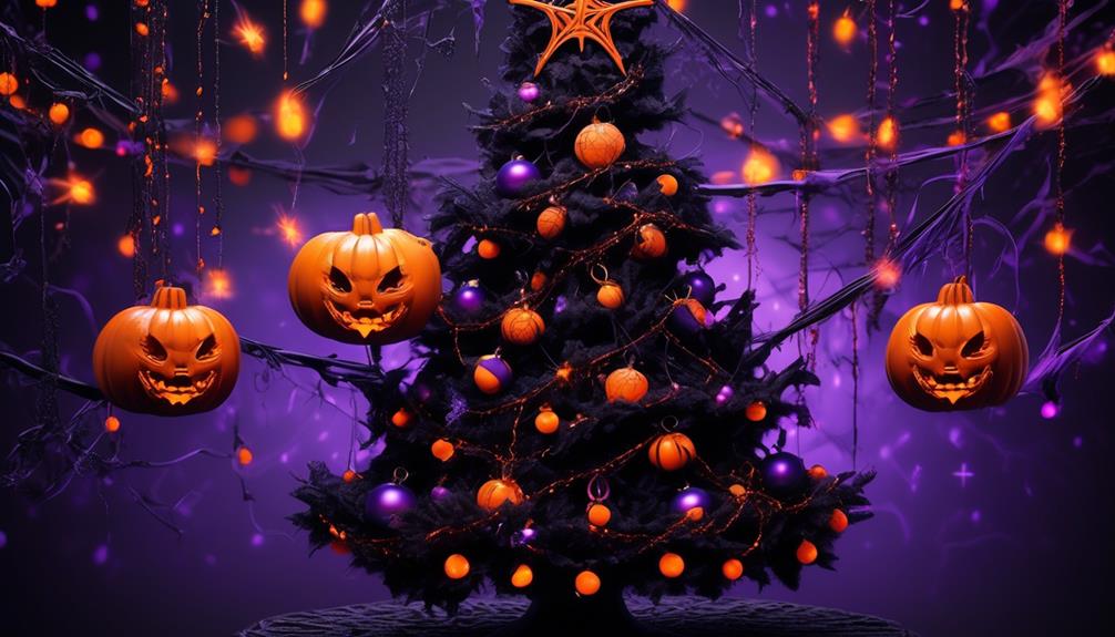 halloween themed christmas tree decorations