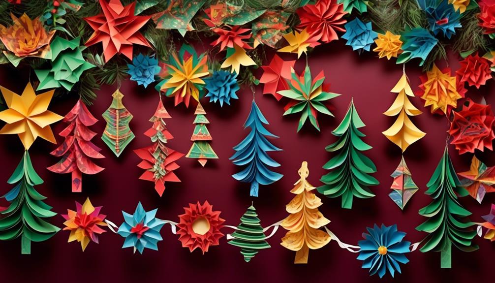handmade paper christmas garland