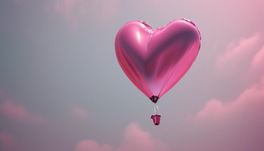 heart shaped balloons colorfully floating