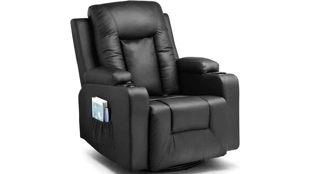 heated massage leather recliner