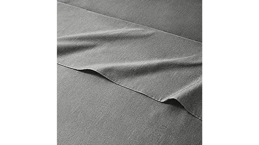 heathered grey king size sheet set
