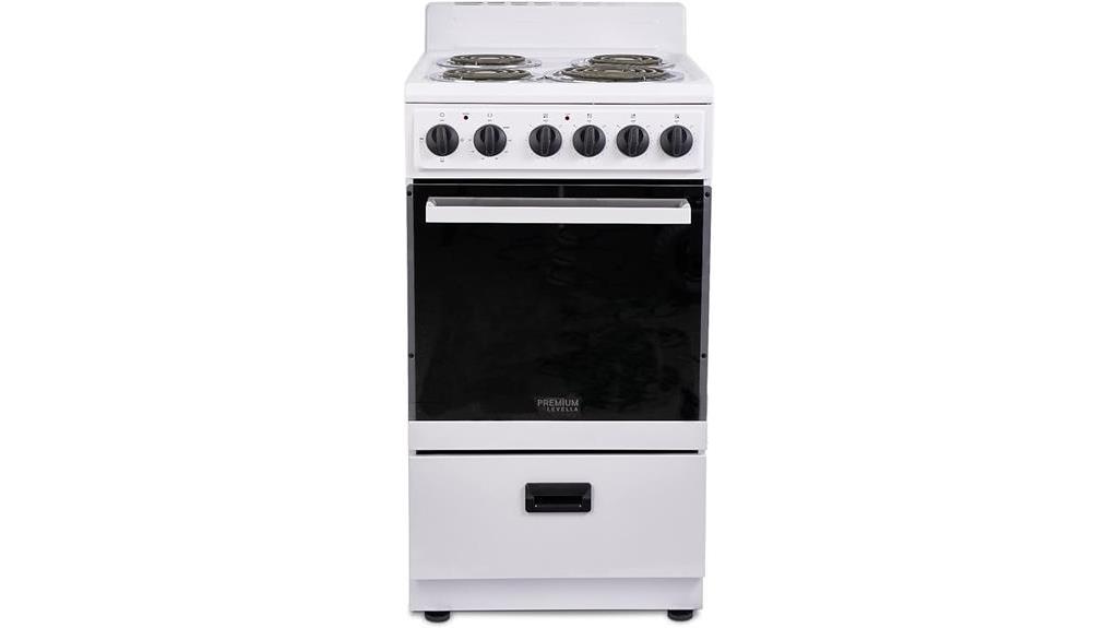 high quality electric range in white