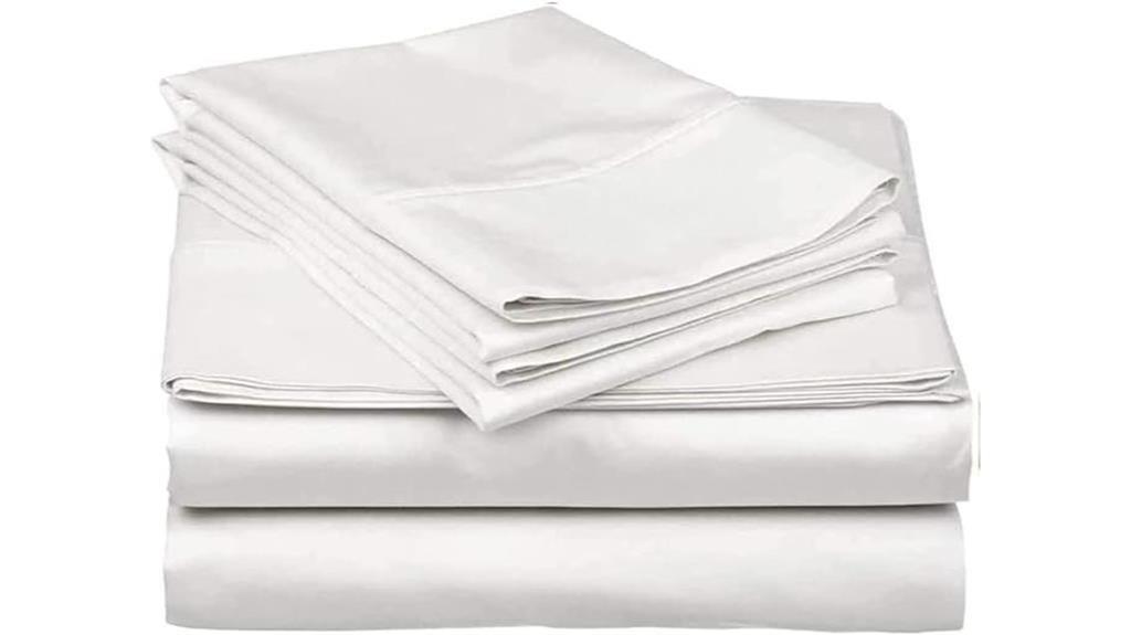 high quality luxurious white cotton sheets