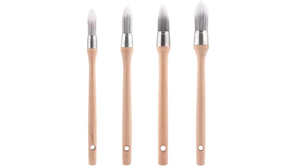 high quality paint brushes with wooden handles