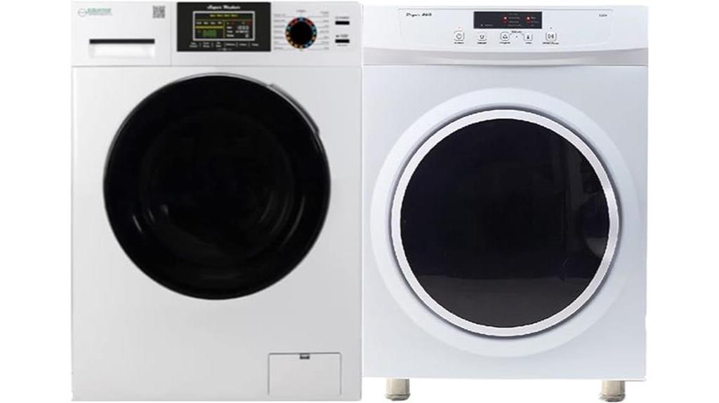 high tech equator digital touch apartment washer and dryer set