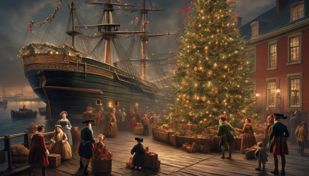 historic arrival of christmas tree