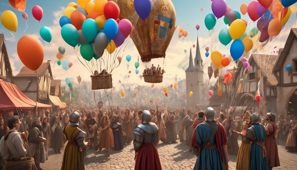 historical celebrations with balloons