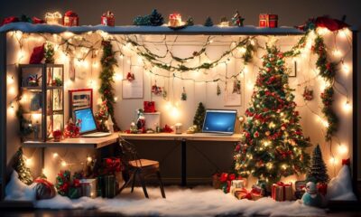 holiday cubicle decorating ideas