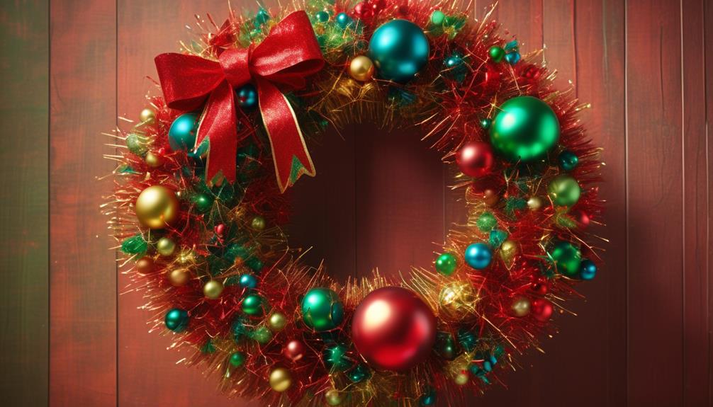 holiday themed diy wreath