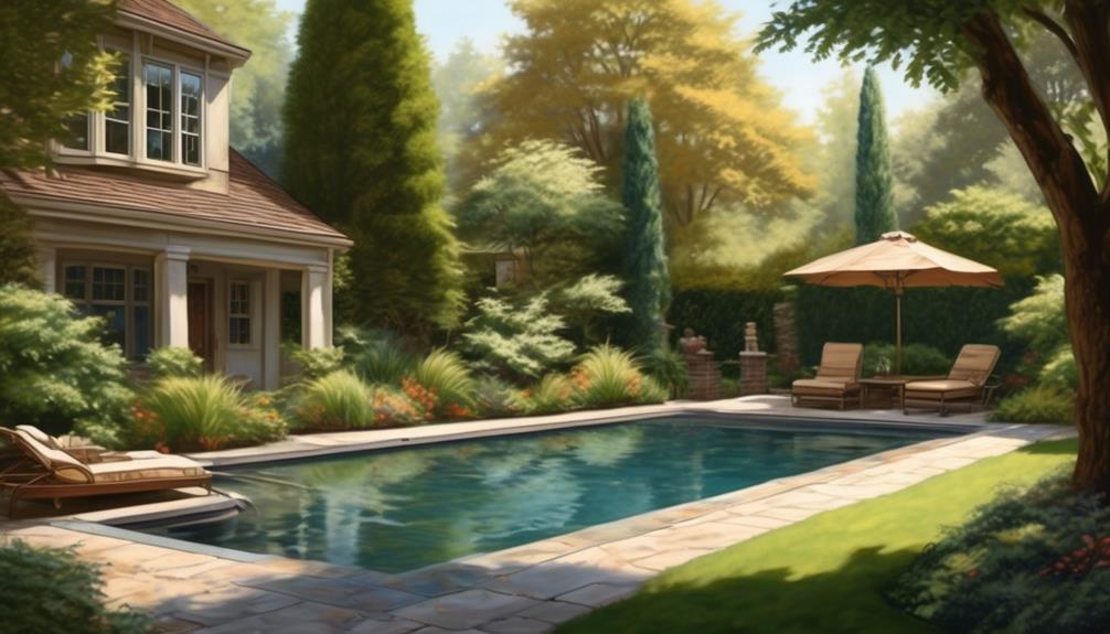 ideal poolside trees for shade and privacy