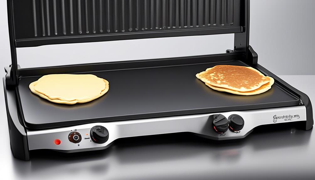 ideal temperature for electric griddle pancakes